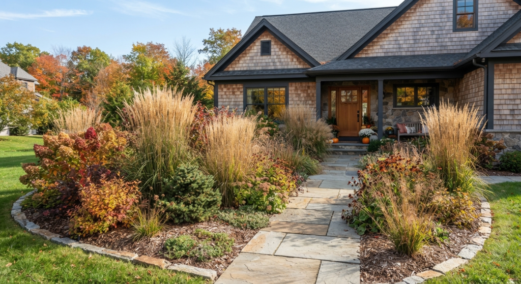 Low-Maintenance Front Yard Fall Landscaping Ideas