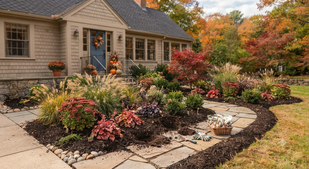 Low-Maintenance Front Yard Fall Landscaping Ideas