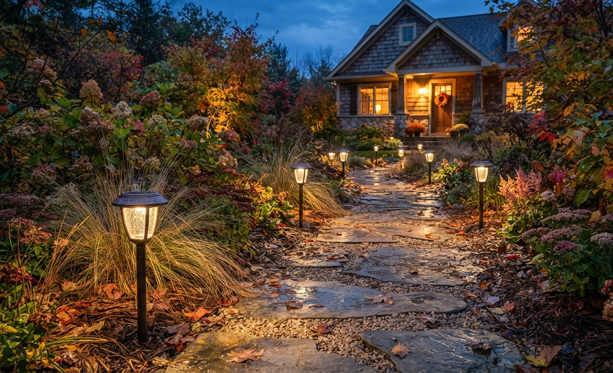 Low-Maintenance Fall Landscape Lighting Ideas