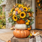 DIY Pumpkin Floral Arrangements