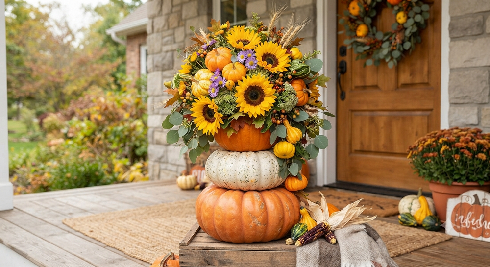 DIY Pumpkin Floral Arrangements