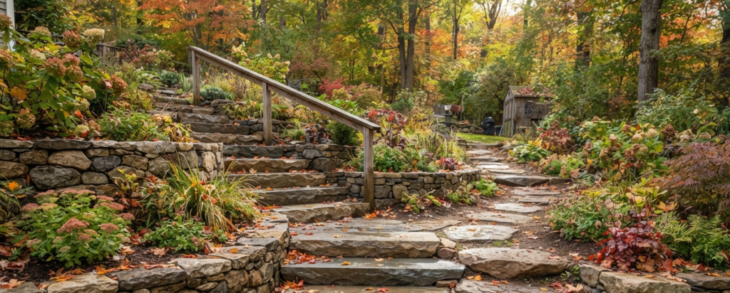 Natural Stone Path DIY Ideas That Actually Handle Fall Rain