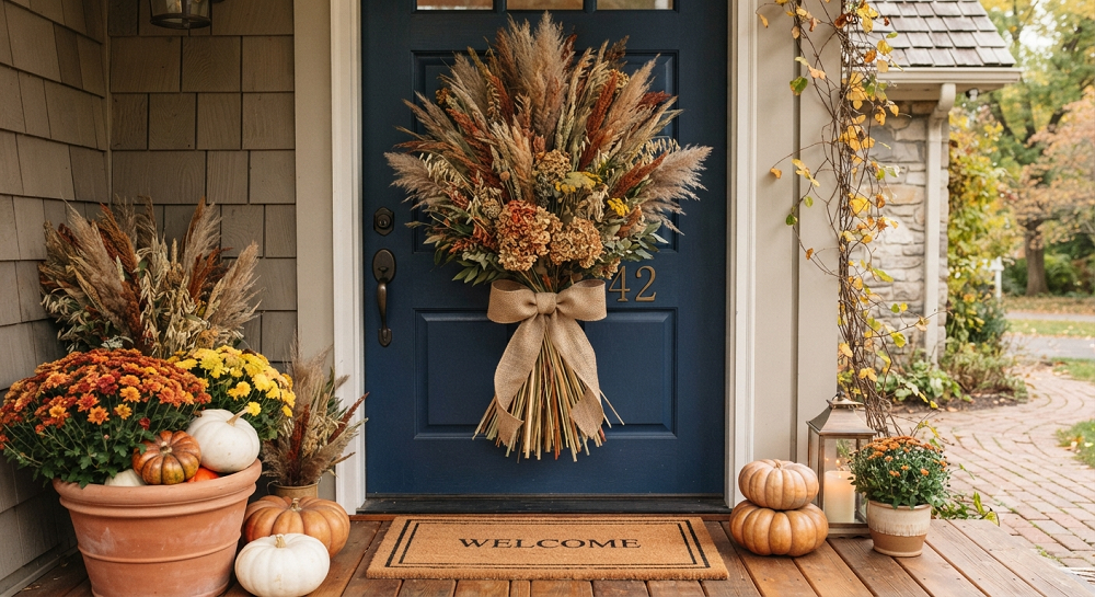 DIY Fall Porch Decor Ideas Using Native Dried Grasses