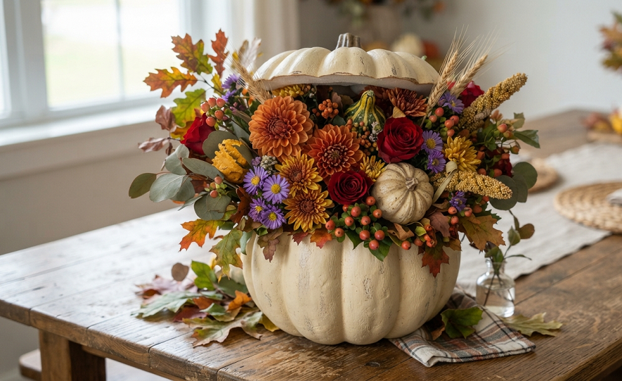 DIY Pumpkin Floral Arrangements That Actually Beat a Store-Bought Centerpiece
