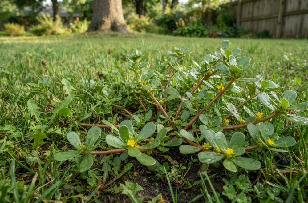 How to Get Rid of Purslane Naturally from Grass Lawn
