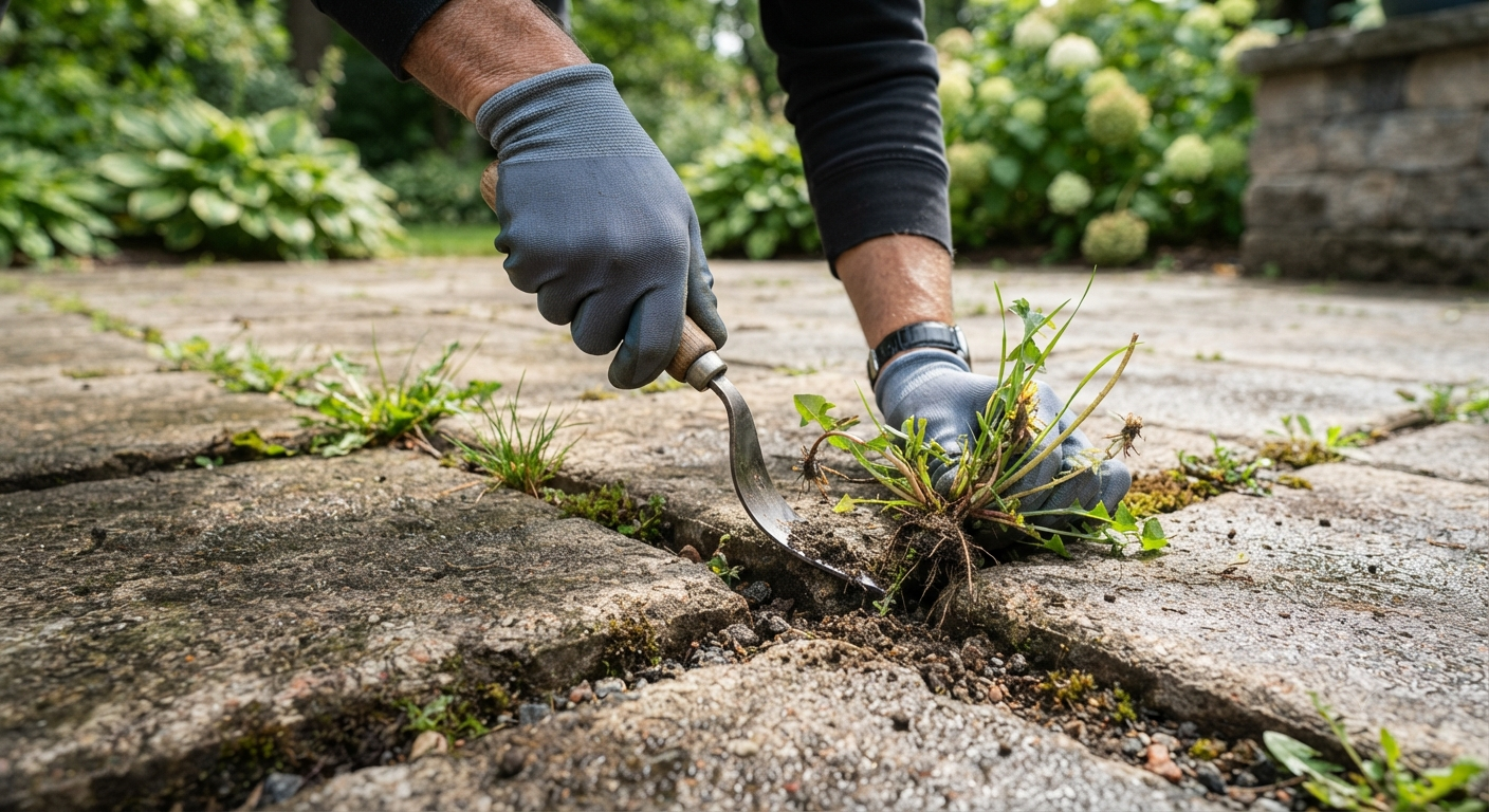 How to Kill Weeds Between Pavers Naturally