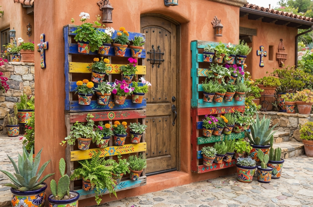 Colorful Authentic Mexican Flower Pot Ideas for Curb Appeal