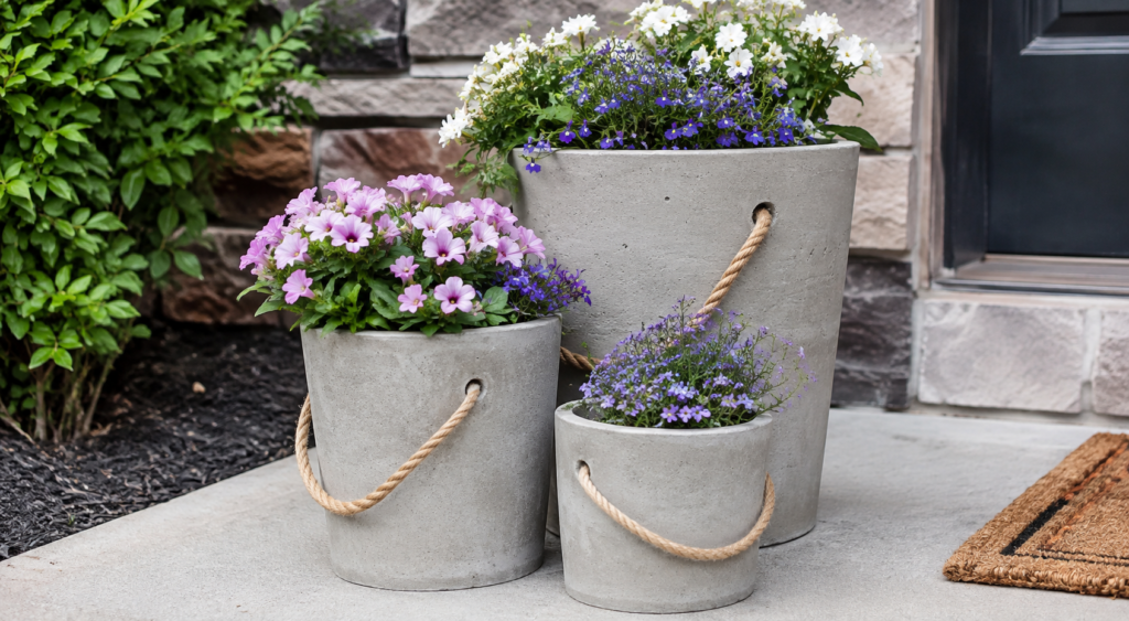DIY Outdoor Cement Planters That Survive Anything