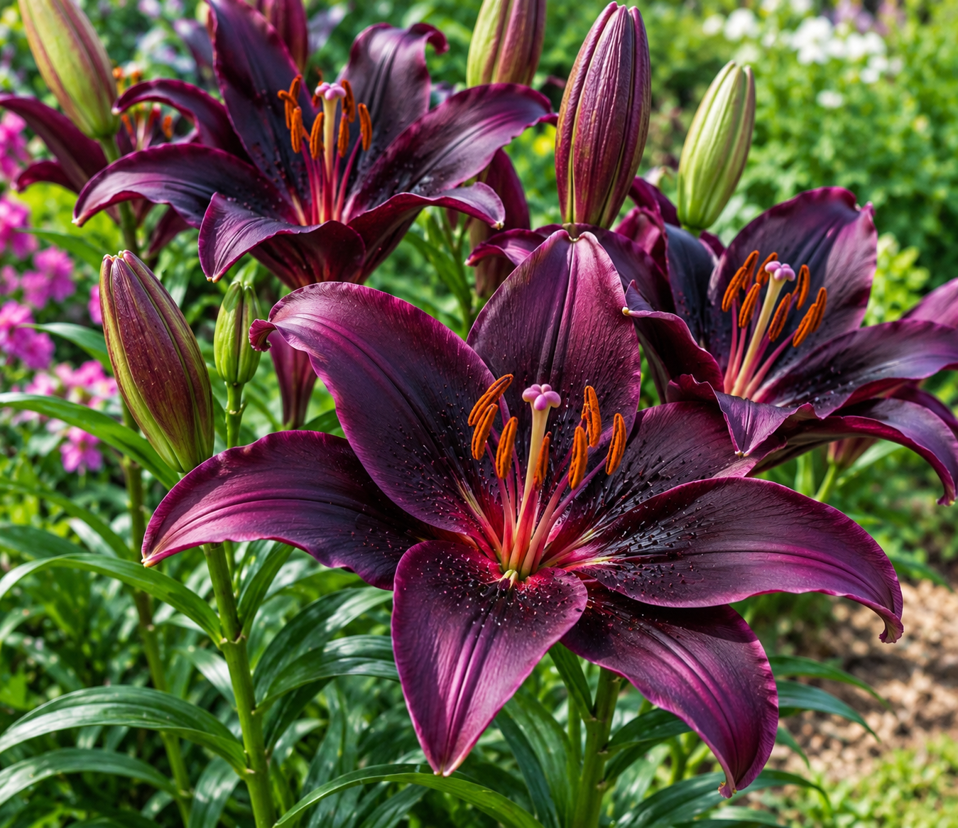 Purple Lilies That Add Drama to Summer Flower Beds