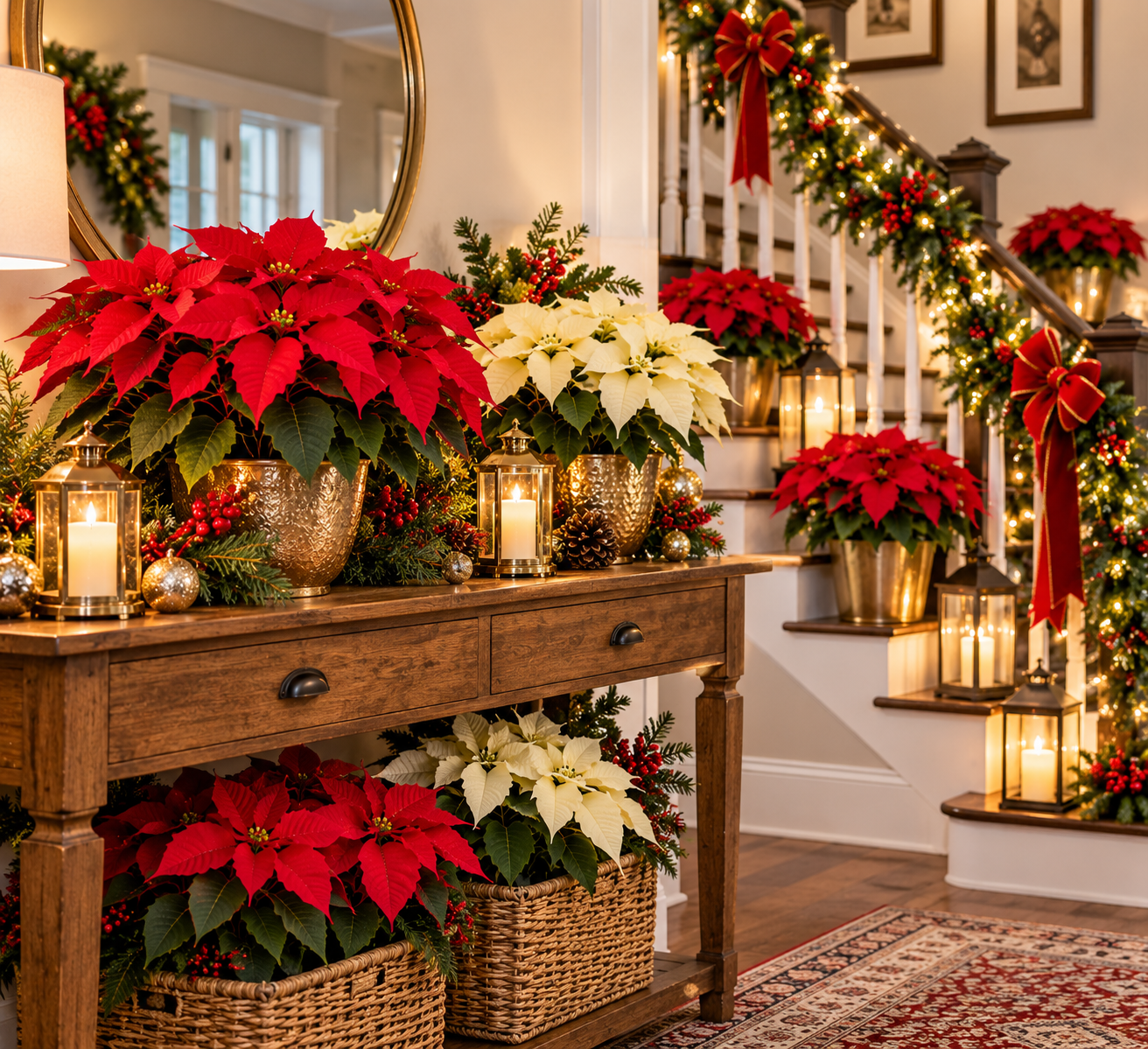 Poinsettia Flower Ideas for Christmas and Winter Decorating
