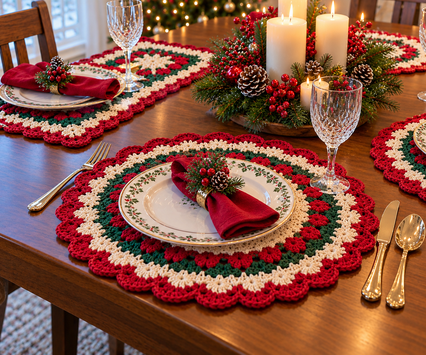 Creative Crochet Table Decorations for the Holidays