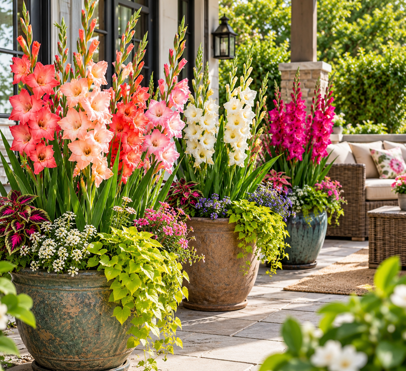 Cute Landscaping Ideas with Gladiolus Flowers