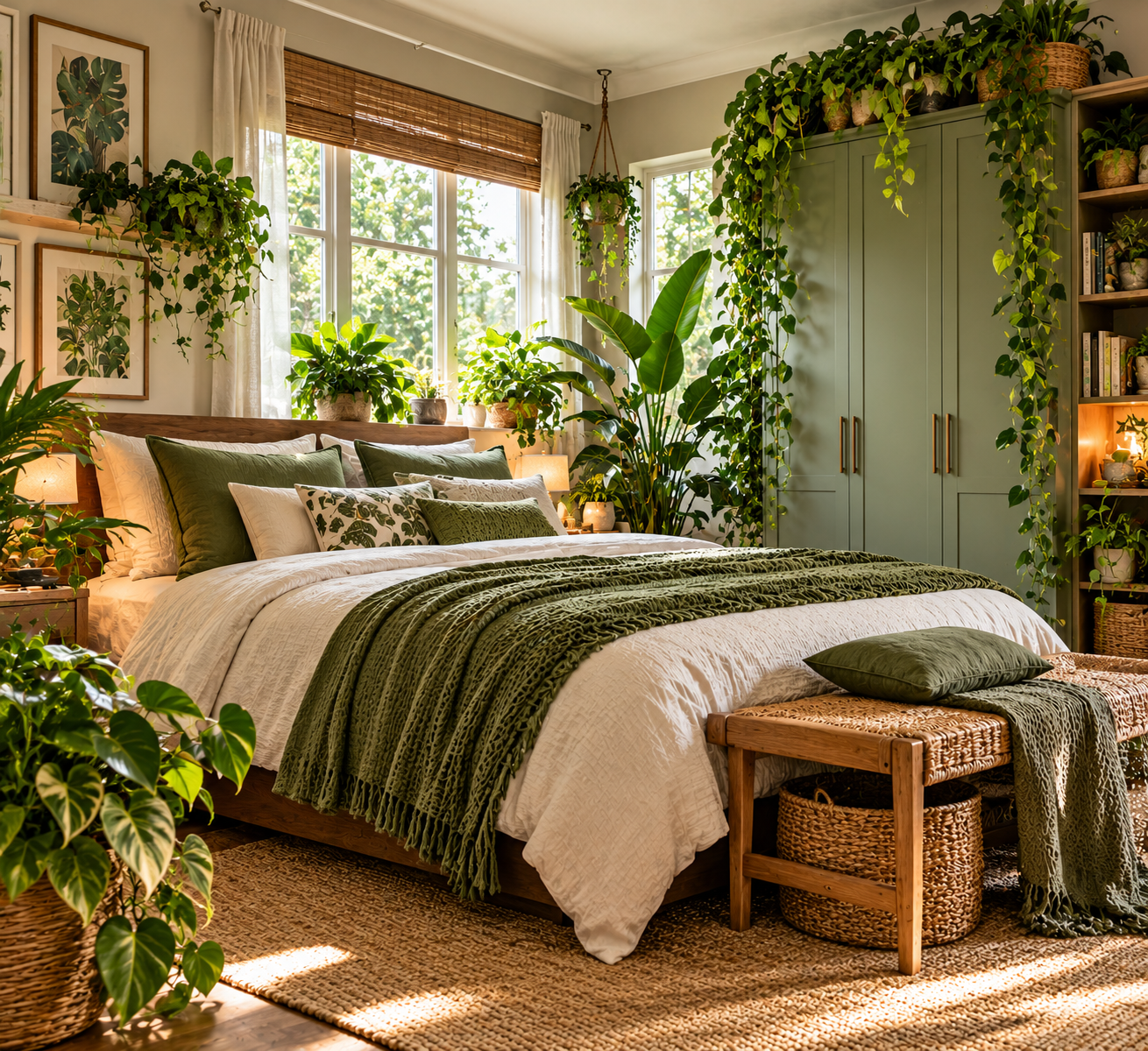 Greenery Bedroom Ideas That Make Your Space Feel Like a Peaceful Indoor Garden