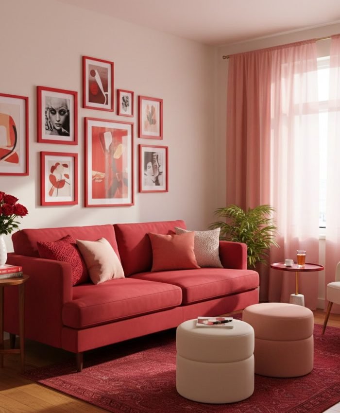 Cherry Red Living Room Ideas For Small Spaces