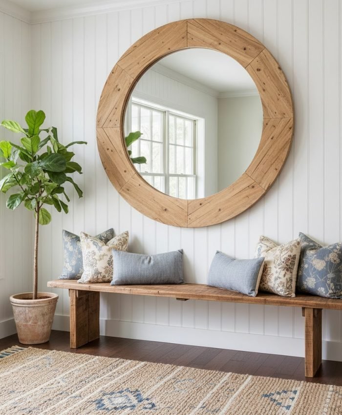 DIY Modern Farmhouse Entryway Ideas On a Budget