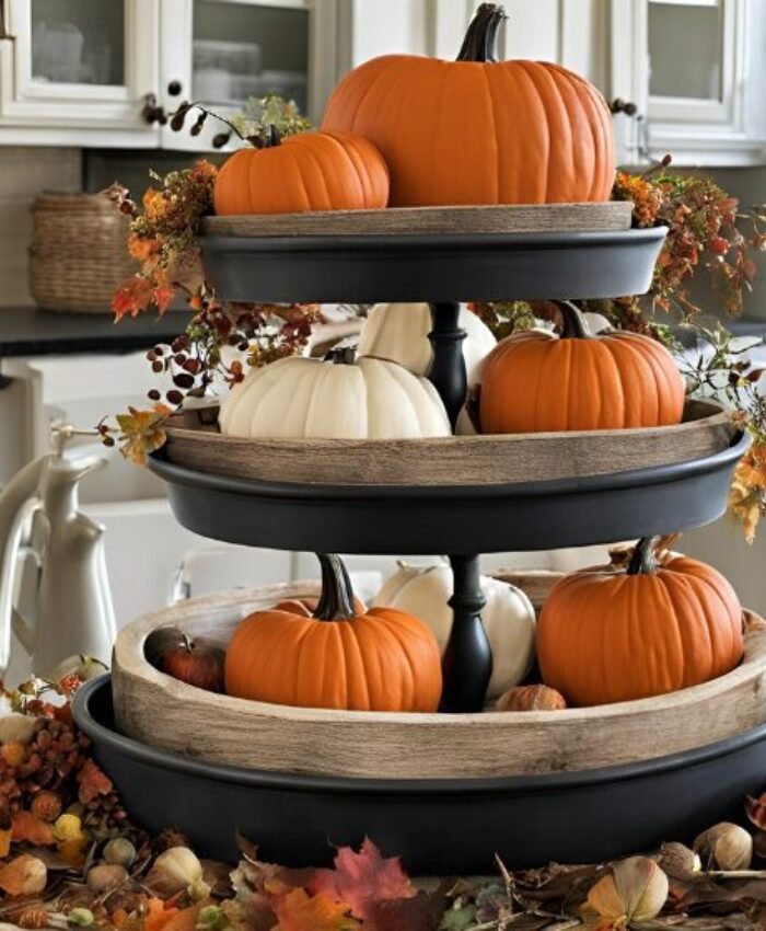 Tiered Tray Fall Decorating Ideas